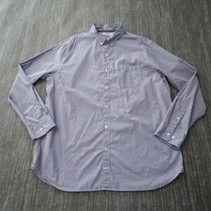 Hawker‎ Rye Shirt Men Button Down Plaid Long Sleeve Pink Blue Stretch 2XL Tall
